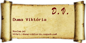Duma Viktória névjegykártya